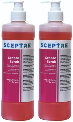 Sceptre Pack of 2 Scepto Scrub Germ Removal Liquid Hand Wash for Regular Use Hand Wash Pump Dispenser(2 x 250 ml)