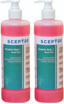 Sceptre Pack of 2 Scepto Rub I  ||For Regular Use & Rapid Sterilization Hand Rub Pump Dispenser(2 x 250 ml)