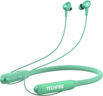 TECHFIRE Fire AK-57 Neckband hi-bass Wireless Bluetooth headphone Bluetooth(TEAL GREEN, In the Ear)