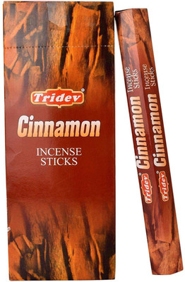 TRIDEV Cinnamon Incense Stick Pack 6 Cinnamon(10 Units, Set of 6)