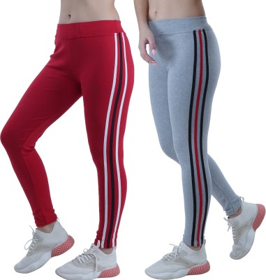 KEOTI Grey, Red Jegging(Striped)