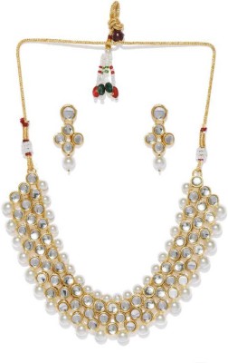 CATALYST Alloy Gold-plated White Jewellery Set(Pack of 1)