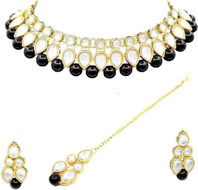CATALYST Alloy Gold-plated Black Jewellery Set(Pack of 1)
