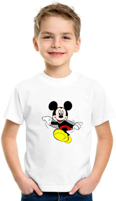 Shubham designer gallery Baby Boys & Baby Girls Printed Viscose Rayon Regular T Shirt(White, Pack of 1)