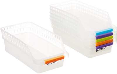 REPLEX Containers Kitchen Rack Plastic 4 Pcs Set of Fridge Freezer Food Storage Drawer Box Organizer Container basket