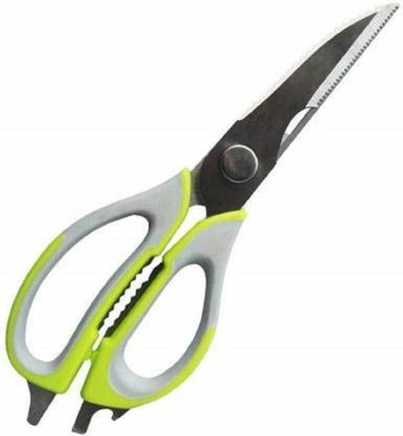 REPLEX Stainless Steel Kitchen Scissors 10 in 1 Tool Multipurpose Mighty Shears Scissor Scissors(Set of 1, Green)