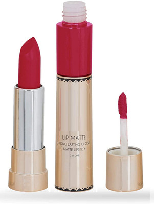 ADJD NON TRANSFER 2 IN 1 MATTE FINISH WATER PROOF & LONG LASTING LIPSTICK(RED, 8 g)