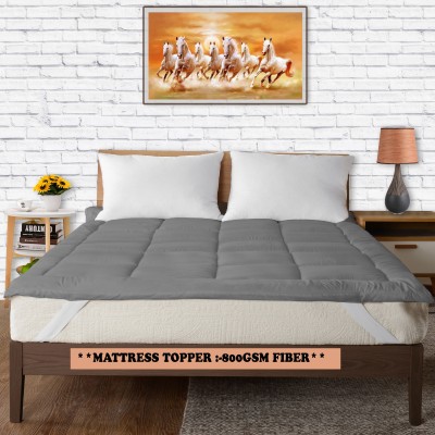 Riyans group Mattress Topper King Size Breathable, Stretchable, Waterproof Mattress Cover(Grey)