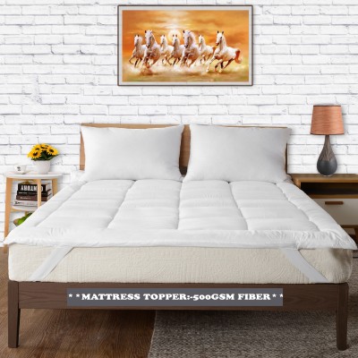 rakhi home décor Mattress Topper King Size Waterproof Mattress Cover(White)