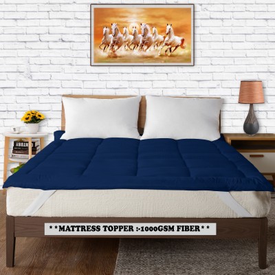 Riyans group Mattress Topper Queen Size Breathable, Stretchable, Waterproof Mattress Cover(Blue)