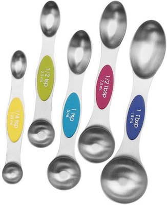 SYGA 5pcs Double Sided Magnetic Measuring Spoon Set Tablespoon - Multicolour Measuring Cup Set(1.25 ml)
