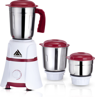 Athots Hardy Pro Powerful Hybrid 100% Copper Motor 700 Mixer Grinder (3 Jars, Light Brown , White) For Rs. 1049