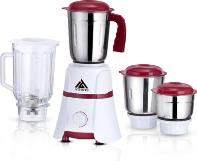 Athots Hardy Pro Powerful Hybrid 100% Copper Motor 750 Mixer Grinder (4 Jars, Light Brown , White) For Rs. 1199