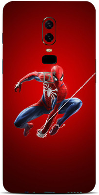 TJ CREATION OnePlus 6 Mobile Skin(Ultra Supe Spider Man Skin With High Matte Finish.)