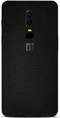 BUGGU OnePlus 6 Mobile Skin(Ultra Super Black Leather Skin With High Matte Finish.)