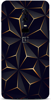 BugguSkin OnePlus 6, OnePlus 6 Mobile Skin(Ultra Supe Black Abstract Shape Skin With High Matte Finish.)