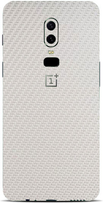 BugguSkin OnePlus 6, OnePlus 6 Mobile Skin(Ultra Super White Carbon Fiber Skin With High Matte Finish.)