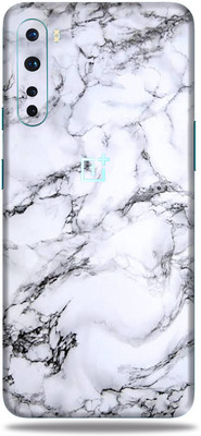 BugguSkin OnePlus Nord Mobile Skin(Ultra Super White Marble Skin With High Matte Finish.)
