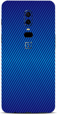 BUGGU OnePlus 6 Mobile Skin(Ultra Super Blue Carbon Fiber Skin With High Matte Finish.)