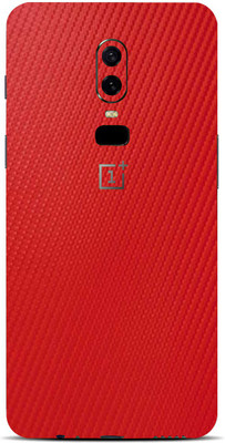 BUGGU OnePlus 6 Mobile Skin(Ultra Super Red Carbon Fiber Skin With High Matte Finish.)