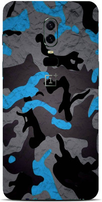 BUGGU OnePlus 6 Mobile Skin(Ultra Super Camouflage Blue Skin With High Matte Finish.)