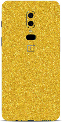 TJ CREATION OnePlus 6 Mobile Skin(Ultra Super Golden Glitter Skin With High Matte Finish.)