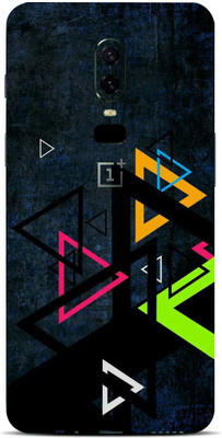 TJ CREATION OnePlus 6 Mobile Skin(Ultra Super Color Triangle Skin With High Matte Finish.)