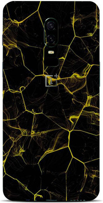 TJ CREATION OnePlus 6 Mobile Skin(Ultra SuperBlack Abstract Skin With High Matte Finish.)