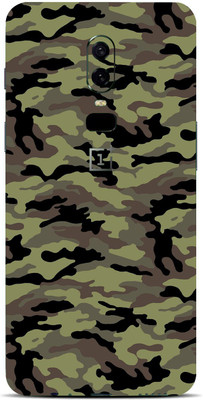 TJ CREATION OnePlus 6 Mobile Skin(Ultra Super Camouflage Military Green Skin With High Matte Finish.)