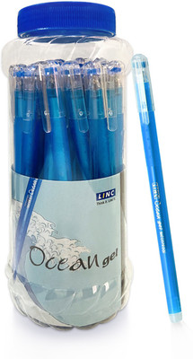 Linc Ocean Gel Pen | Tip 0.5mm| Blue Ink Gel Pen(Pack of 25, Ink Color - Blue)