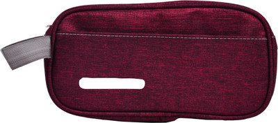 rayie collection BG03 1 Art Polyester Pencil Box(Set of 1, Maroon)