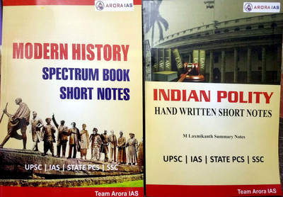 Combo Offer - Modern History And Indian Polity Notes For UPSC/IAS /State PCS Exam(Hardcover Perfect binding, Team Arora IAS)