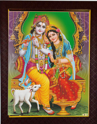 FRAMTASTIC Bhagwan Radha Krishna Religious Frame