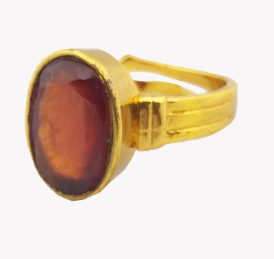 Seashines 8.25 RATTI GOMED(HASSONITE) STONE STUDDED IN GOLD PLATED Copper Gold Plated Ring