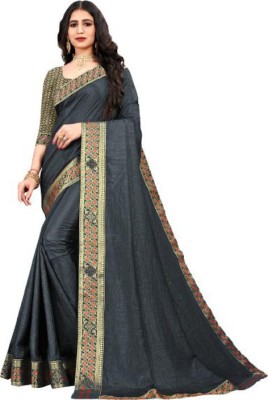 ARYA Embroidered Bollywood Art Silk Saree(Grey)