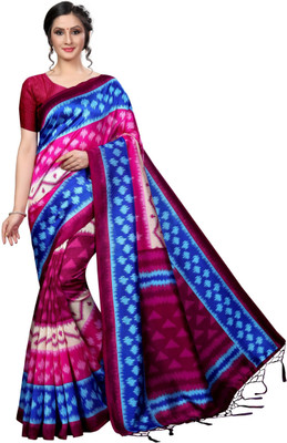 Divastri Printed Bollywood Art Silk Saree(Blue)