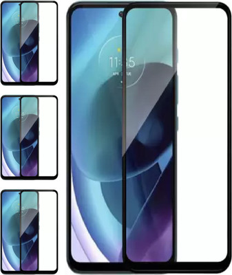 ISAAK Edge To Edge Tempered Glass for Moto G71 5G Edge to Edge, Full Glue, 11D Tempered Glass(Pack of 4)