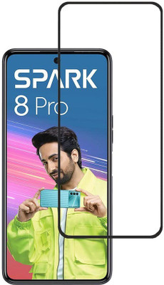 NKCASE Edge To Edge Tempered Glass for Tecno Spark 8 Pro(Pack of 1)