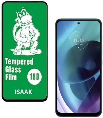 ISAAK Edge To Edge Tempered Glass for Moto G71 5G Edge to Edge, Full Glue, 18D Tempered Glass(Pack of 1)