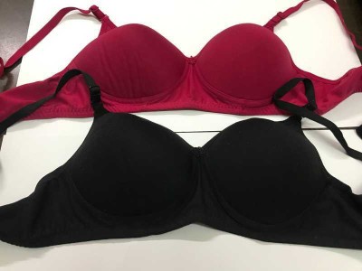 Emosis Combo Women Full Coverage Lightly Padded Bra(Pink, Maroon)