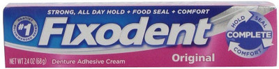 Fixodent Complete Original Denture Adhesive Cream, 2.4 Oz Toothpaste(68 g)