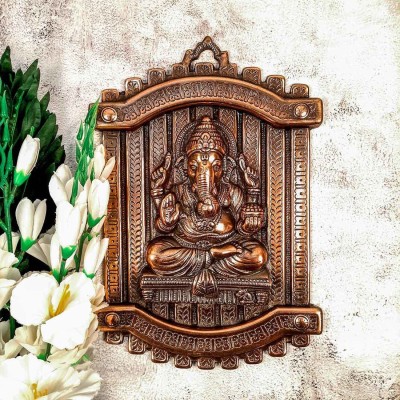 Apkamart Ganeshji Wall Hanging 13 Inch Decorative Showpiece  -  34 cm(Brass, Copper)