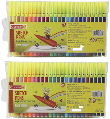Camlin 24 Shade Sketch Nib Sketch Pen(Multicolor)