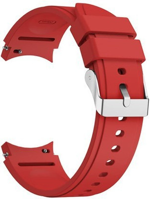 Senix Samsung Galaxy Watch 4 Silicone Strap Compatible with 40mm/44mm/42mm/46mm/20mm Smart Watch Strap(Red)