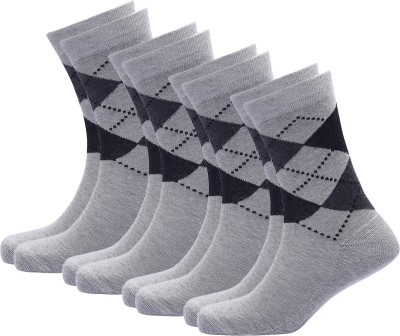 Wildstuff Men Argyle Mid-Calf/Crew(Pack of 4)