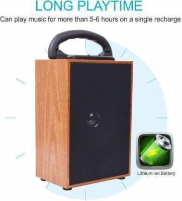 ZSIV wooden speaker 10 W Bluetooth Laptop/Desktop Speaker(Black, Stereo Channel)