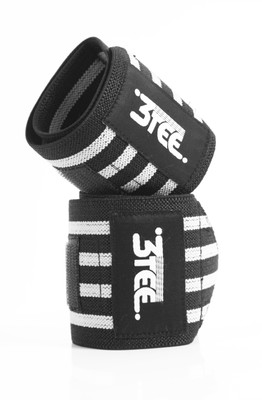 3tee Heavyweight Lifting Wrist Band Wrist Support(White)