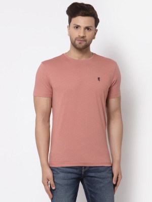 RED TAPE Solid Men Round Neck Pink T-Shirt