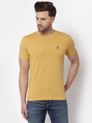 RED TAPE Solid Men Round Neck Yellow T-Shirt