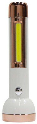pampa LONG RANG RECHARGEABLE LED TORCH JY-1703 FLASHLIGHT WITH COB LIGHT Torch(Multicolor, 15 cm, Rechargeable)